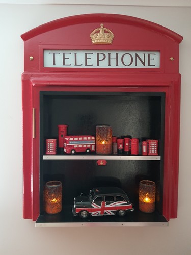 Red telephone box booth kiosk - booth,